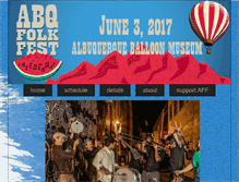 Tablet Screenshot of abqfolkfest.org